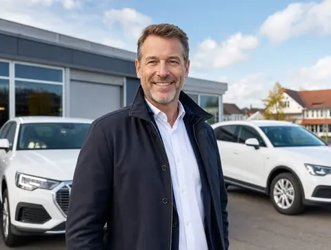 Verkäufer aus Olfen mit dem verkauften Fahrzeug