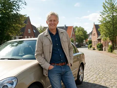 Verkäufer aus Dortmund mit dem verkauften Fahrzeug